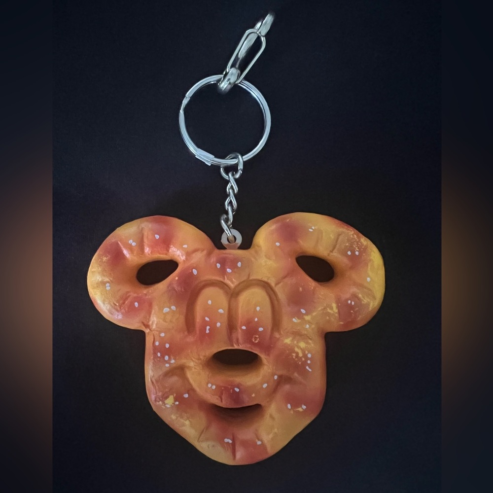 Disney Parks Mickey Pretzel Keychain